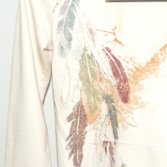 Mudd distressed long sleeve v-neck pullover hoodie - Picture 4 of 6